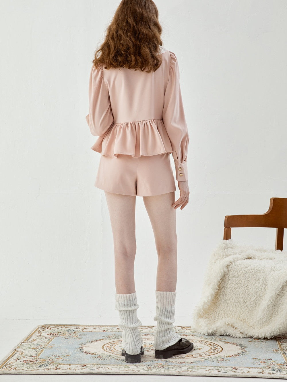 Suede Short Plain Short-Pants