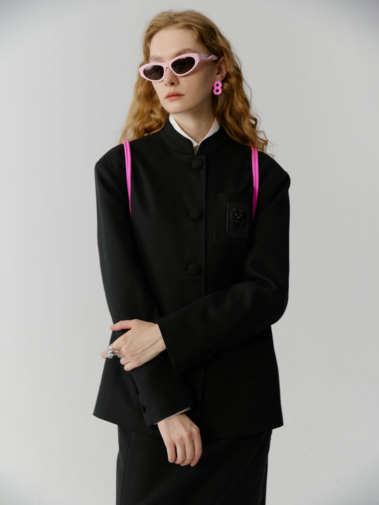 SIMPLE SUIT JACKET & LONG-SKIRT