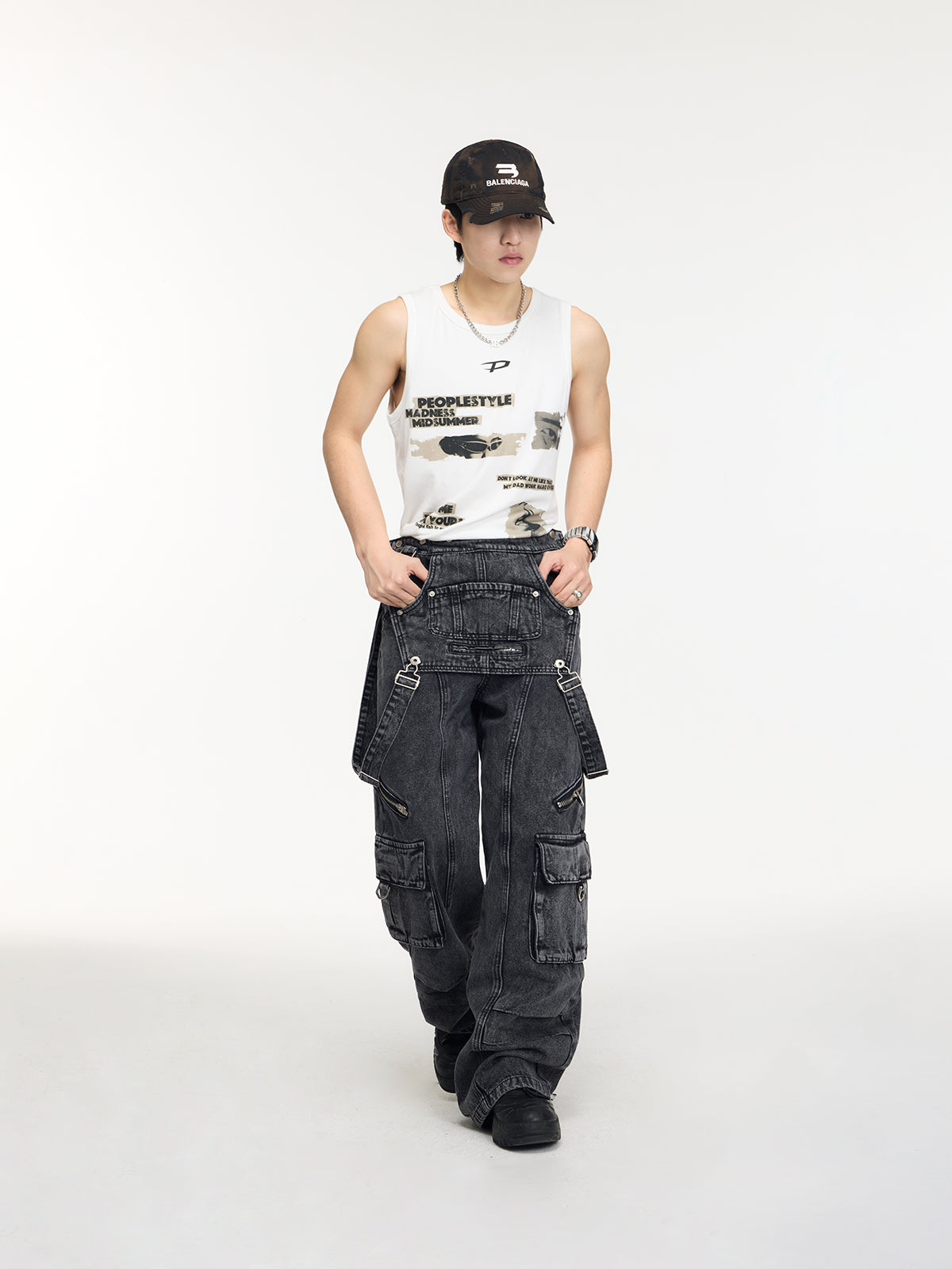 Unisex Print Sleeveless Casual Thin Tanktop