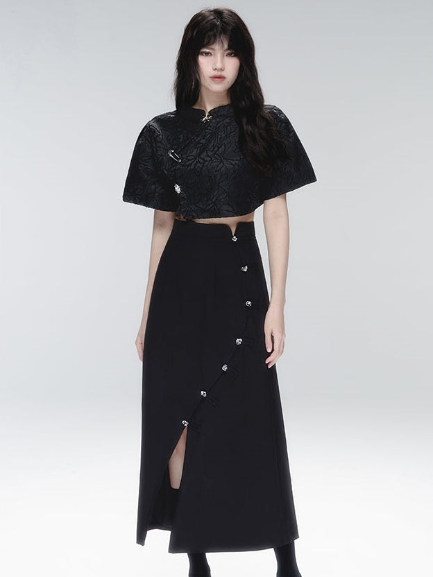 New CHINESE SHORT TOP & SKIRT