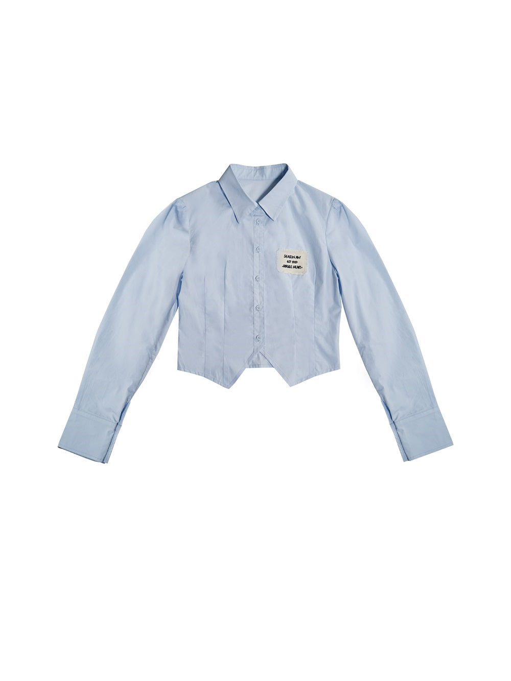 Plain Cropped Patch Shirt