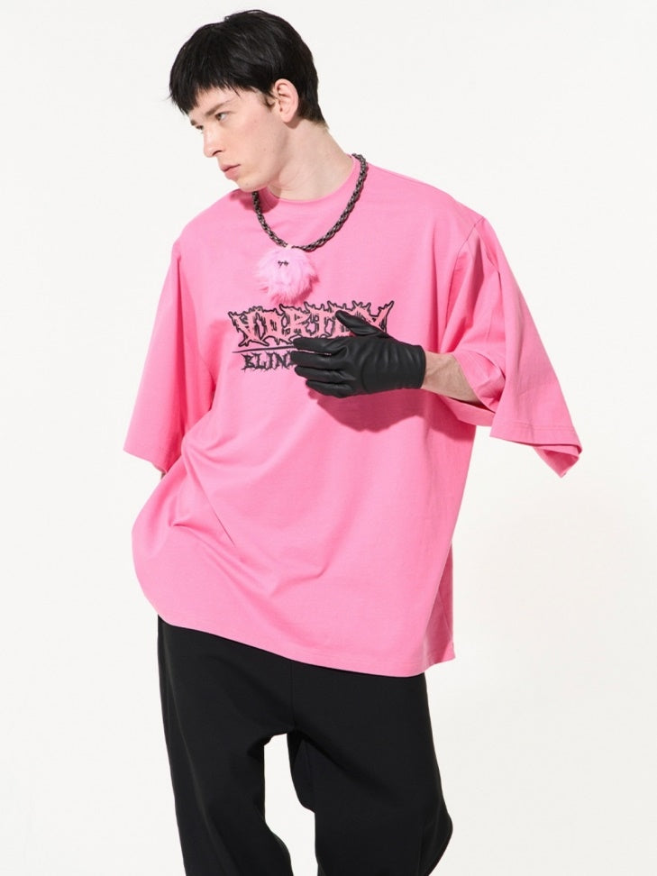 Übergroße Flare-Mischung Lose Print T-Shirt