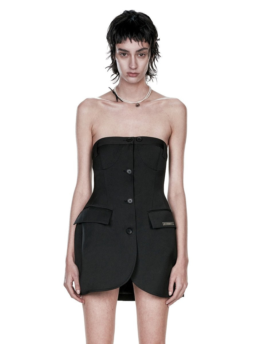 Set-up Cool Leather Jacket&One-piece