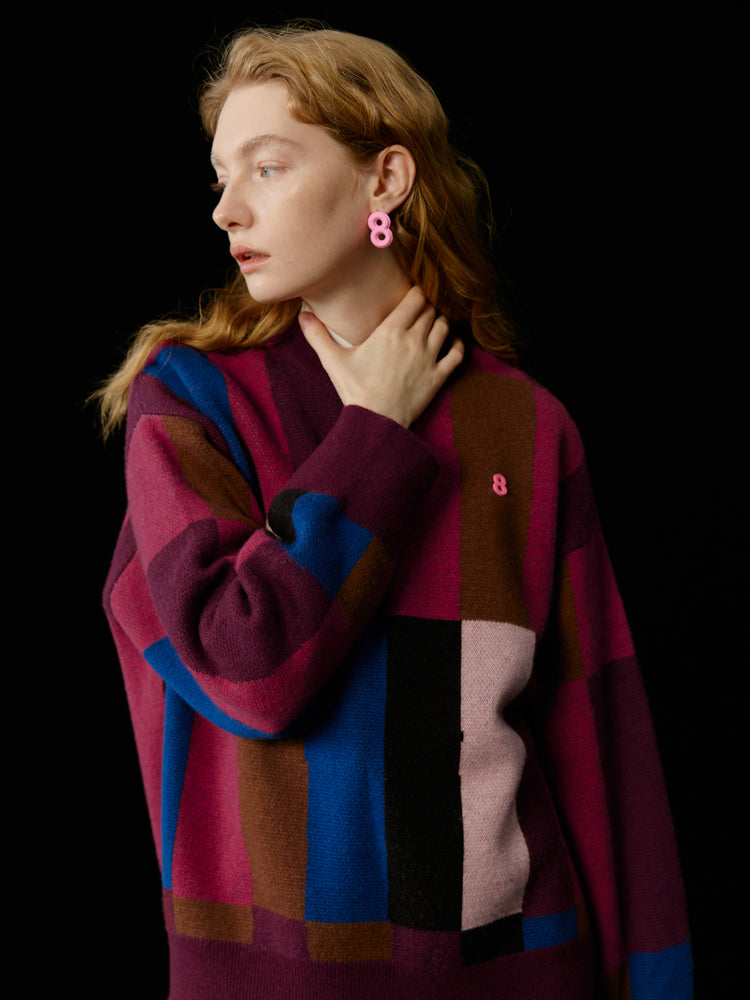 세련된 다채로운 화려한 니트