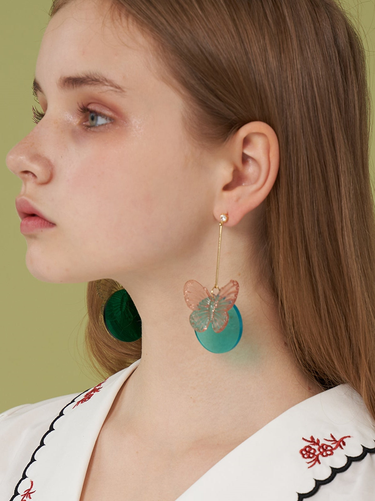 투명한 나비 귀걸이