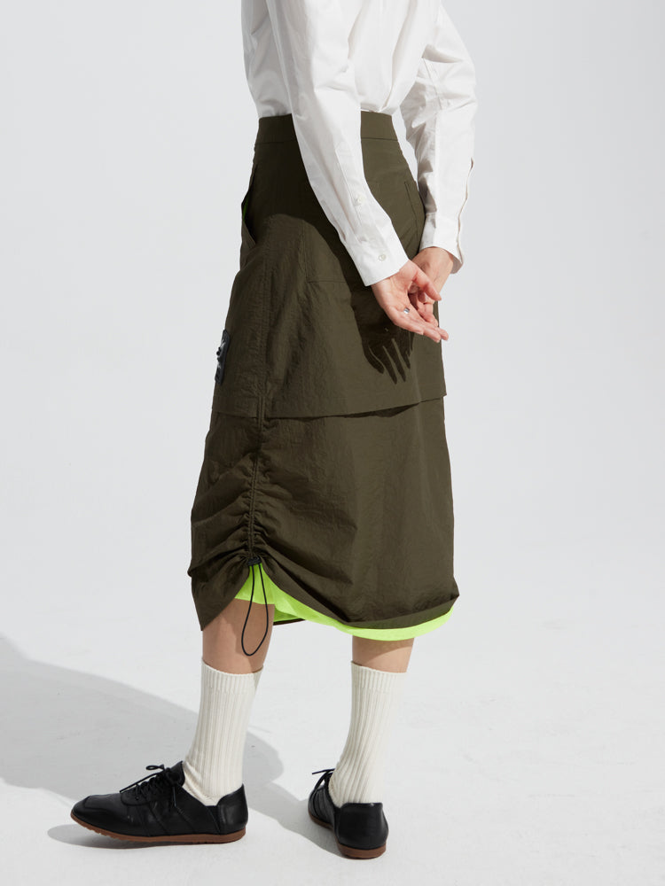 Casual Draw String Flare Middle Rock