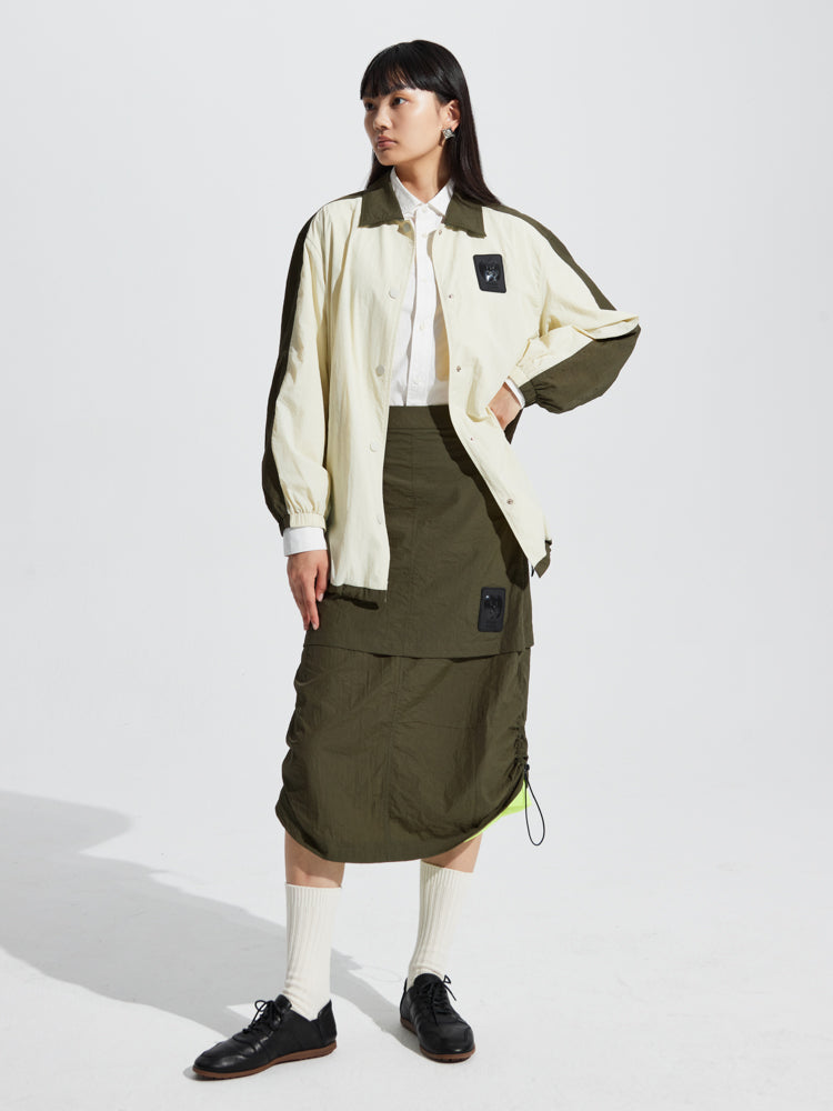 Casual Draw String Flare Middle Rock