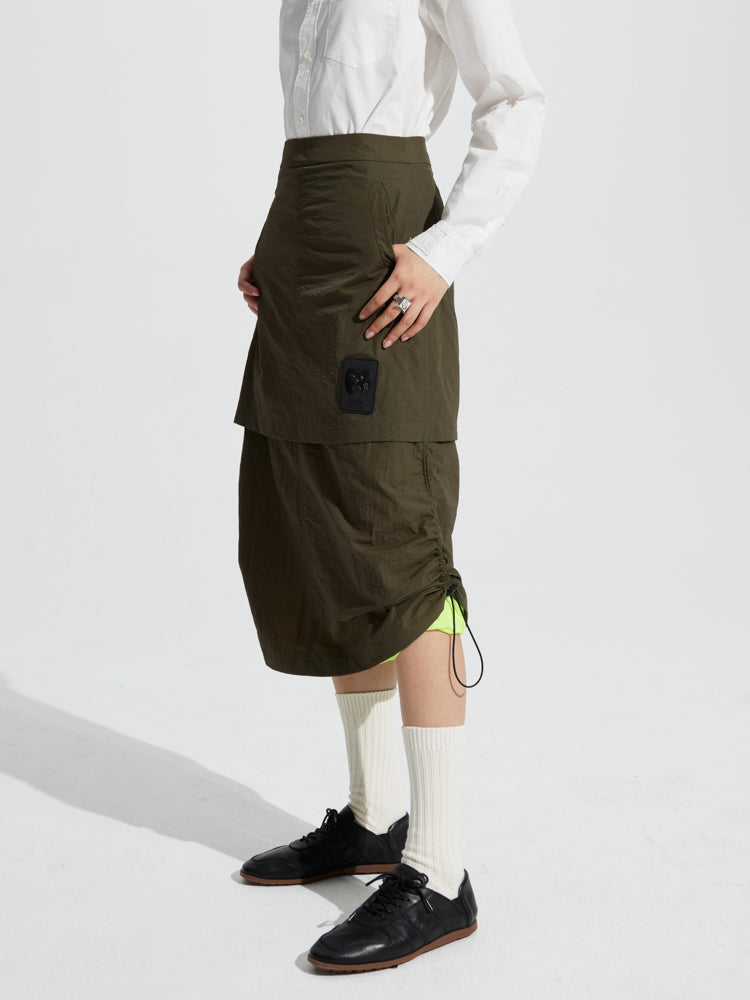 Casual Draw String Flare Middle Rock