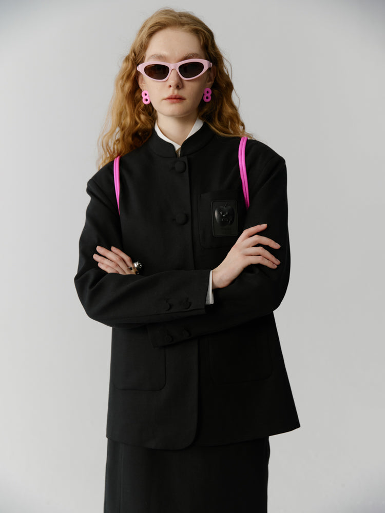 SIMPLE SUIT JACKET & LONG-SKIRT