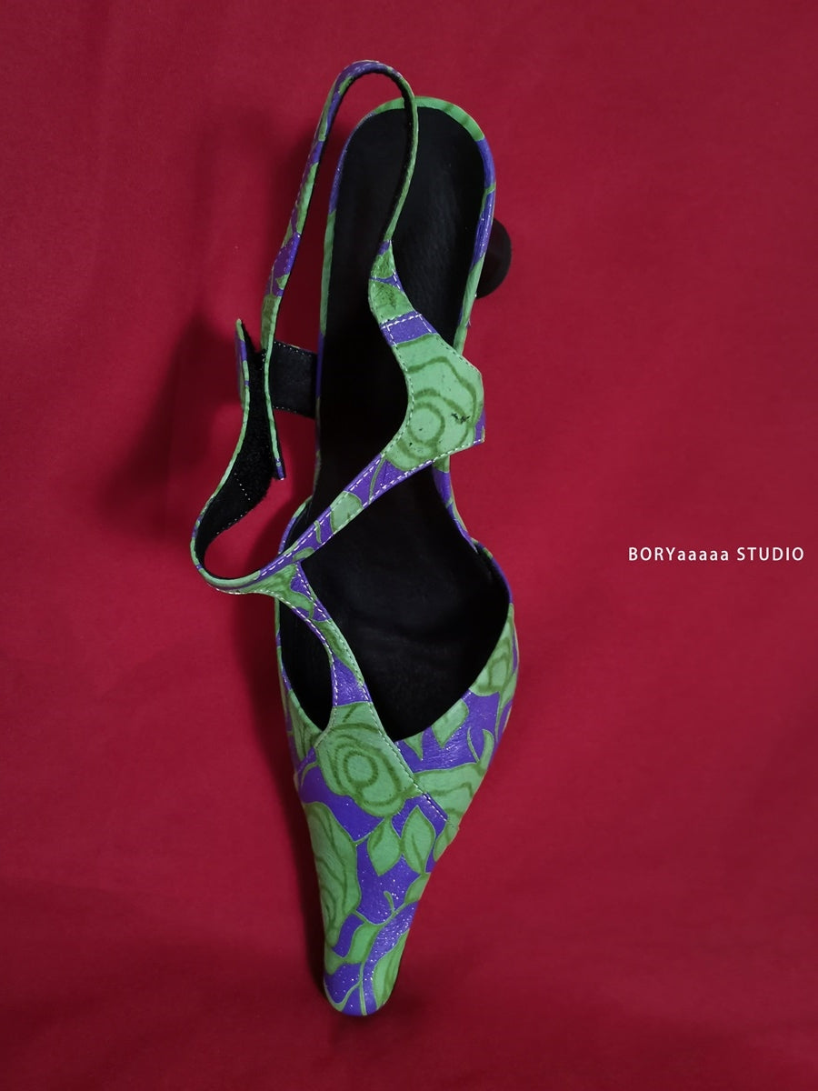 Rose Retro Flower Nichi Pumps