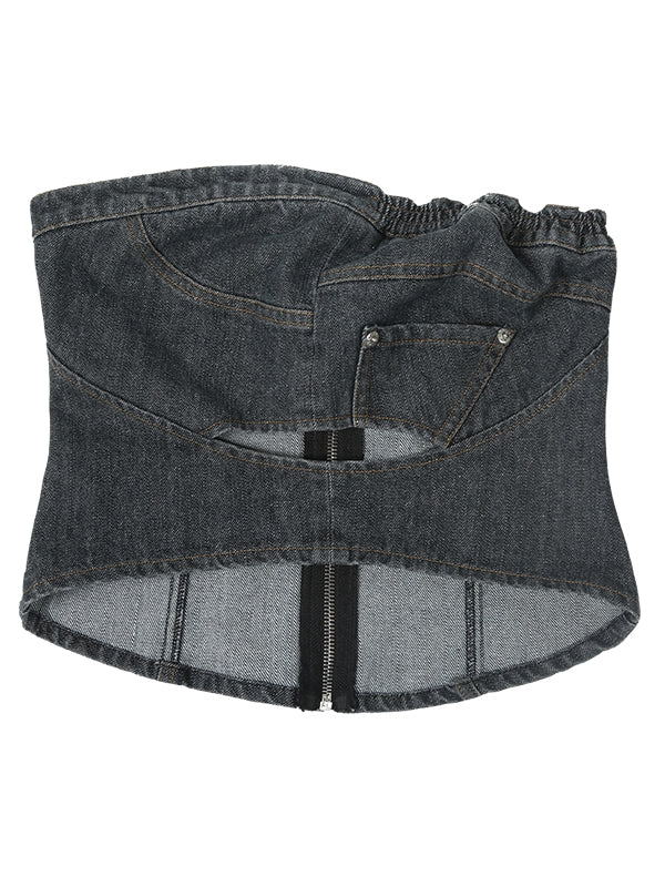 Retro Denim Nichi Tube-Top schneiden
