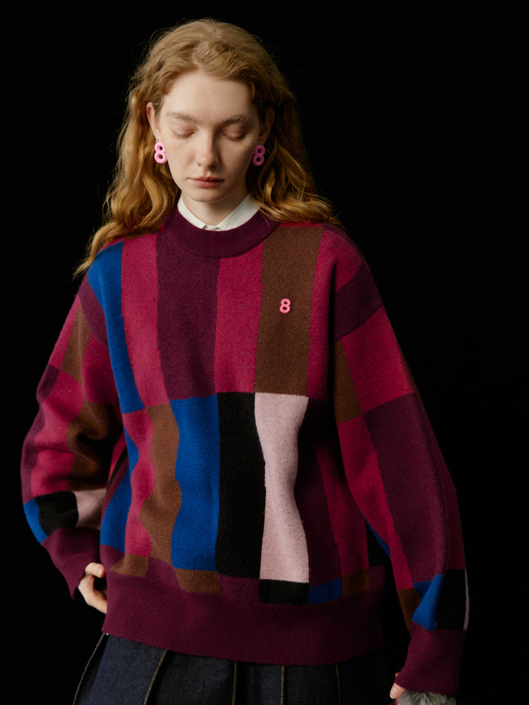 세련된 다채로운 화려한 니트