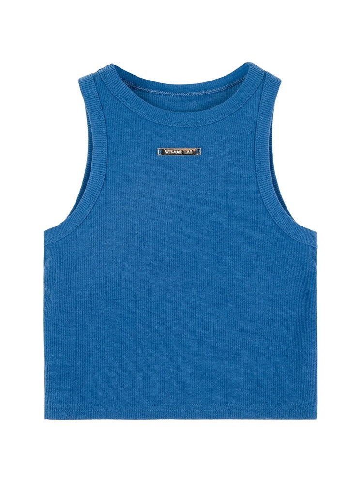 Cropped Plain Casual Tank-Top