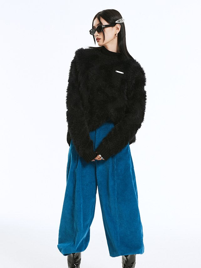 푹신한 보아 캐주얼 니트