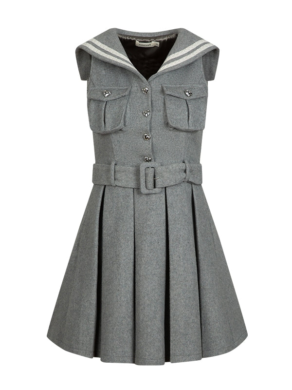 대학 스타일의 여성용 볼로로 재킷 및 원피스