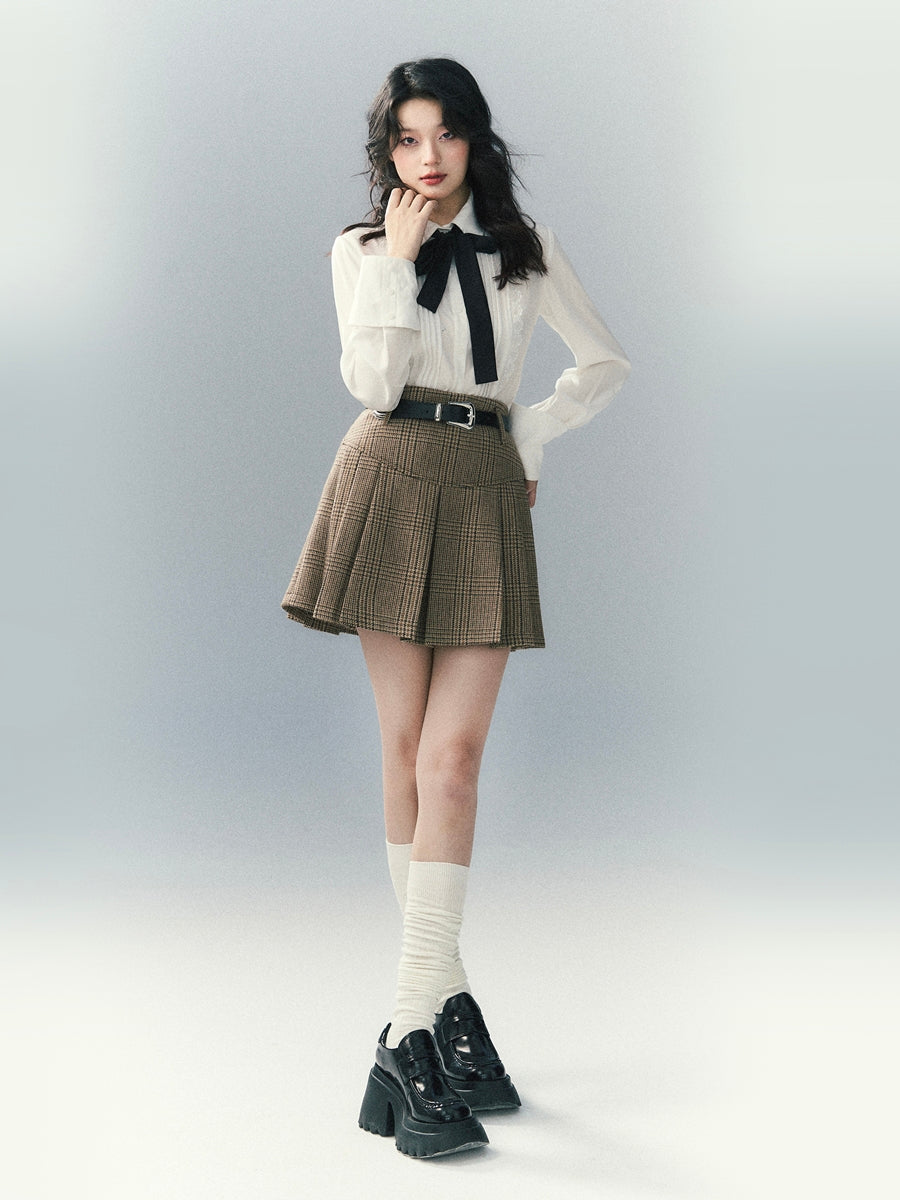 Ribbon Lace Classy Monotone Bi-color Blouse