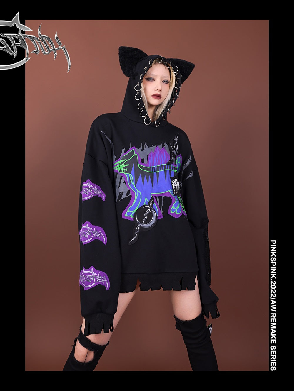 Sweat à capuche Nichi Cat-Eark Parka remarquable