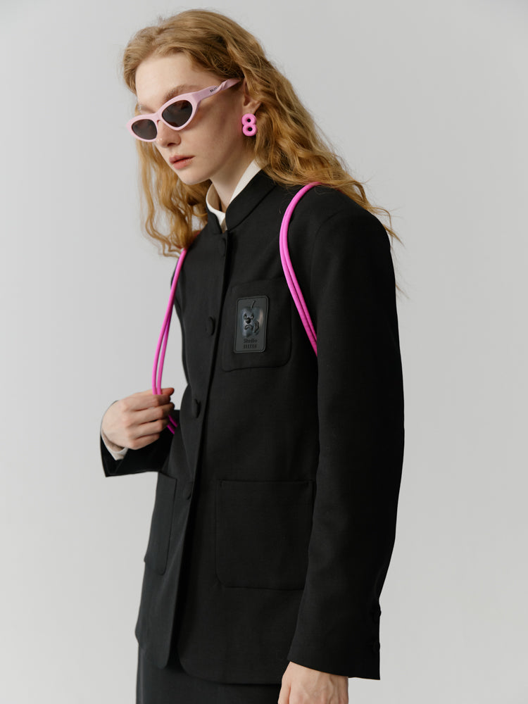 SIMPLE SUIT JACKET & LONG-SKIRT