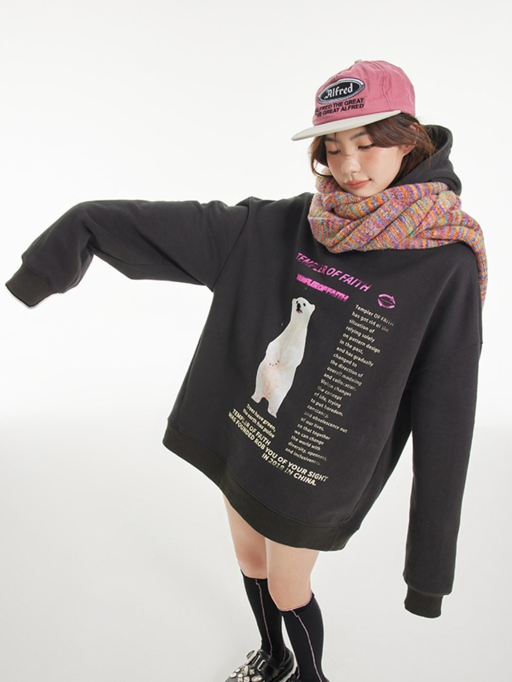 HODDIE OVERSIZE BEAR SWEAT PULLOVER PARKA