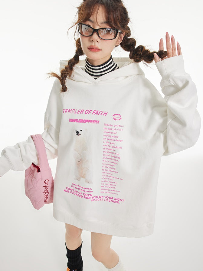 HODDIE OVERSIZE BEAR SWEAT PULLOVER PARKA