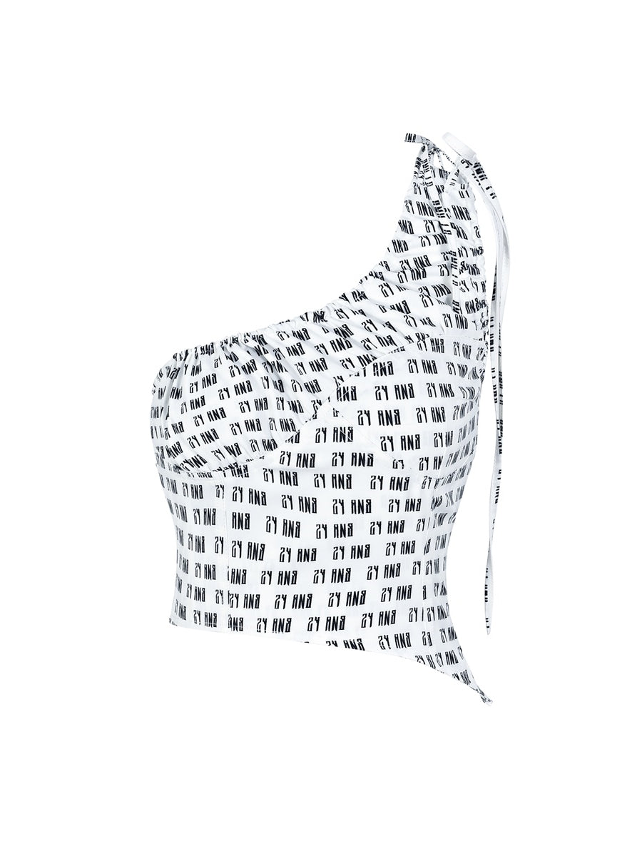 ONE-SHOULDER DENIM PEPLUM TOPS