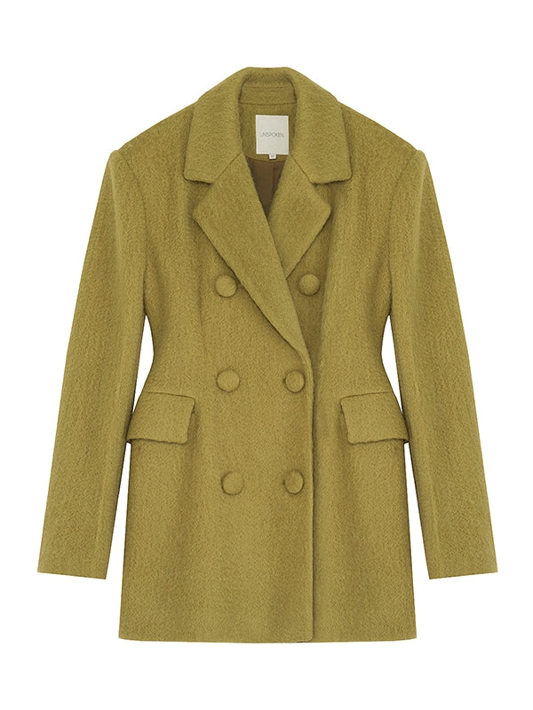 Wool Mature Classy Coat Retro Jacket&Skirt