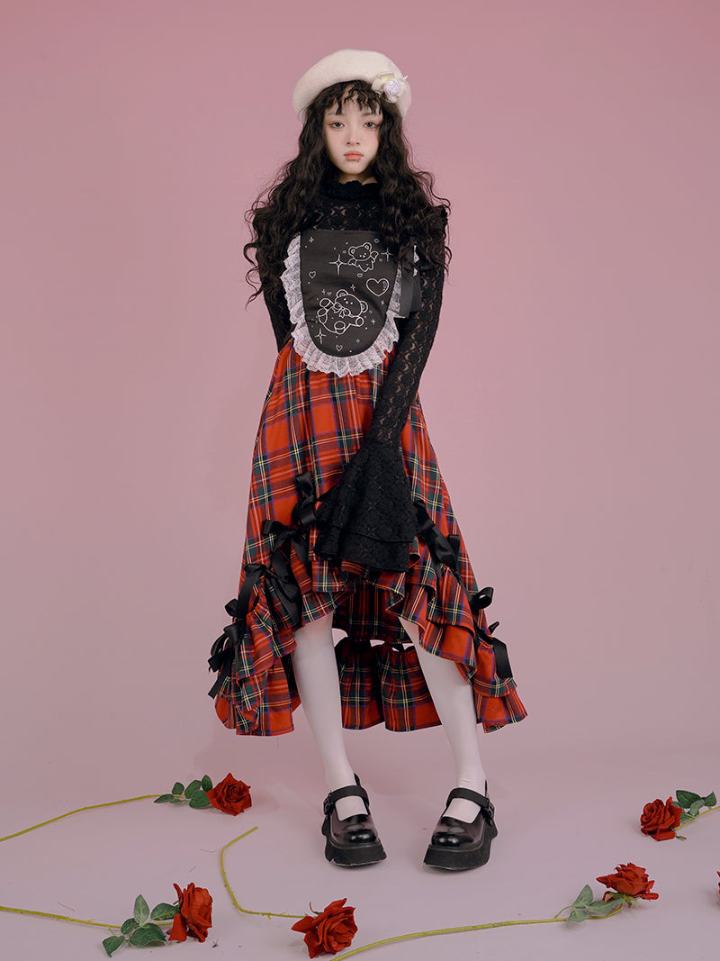 꽃 깎아 지른 레이스 블라우스