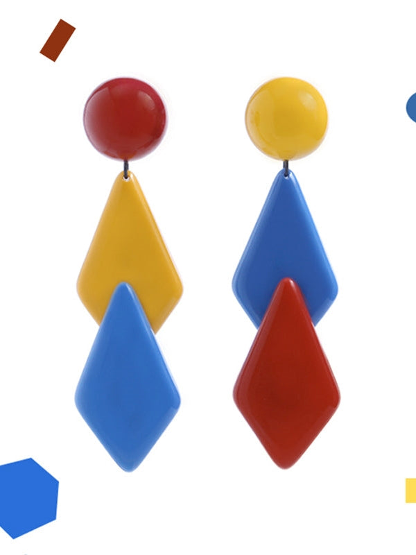 수지 기하학적 귀걸이