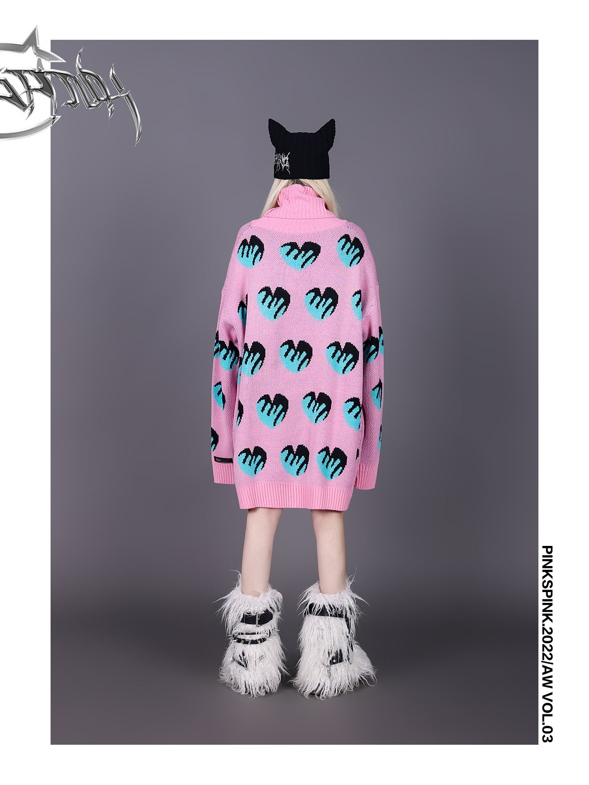 고양이 귀여운 니트 모자