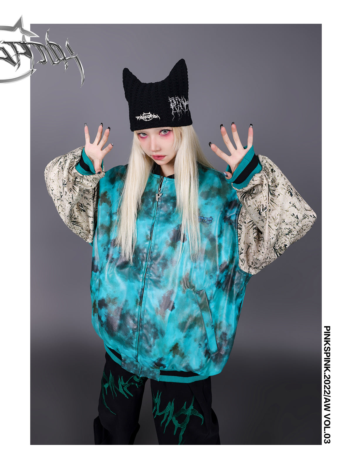 TIE-DYE LEATHER NICHI Vintage jacket