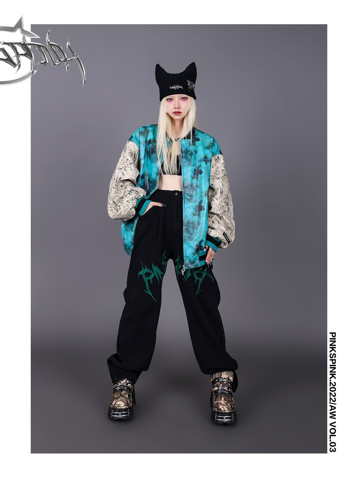 TIE-DYE LEATHER NICHI Vintage jacket