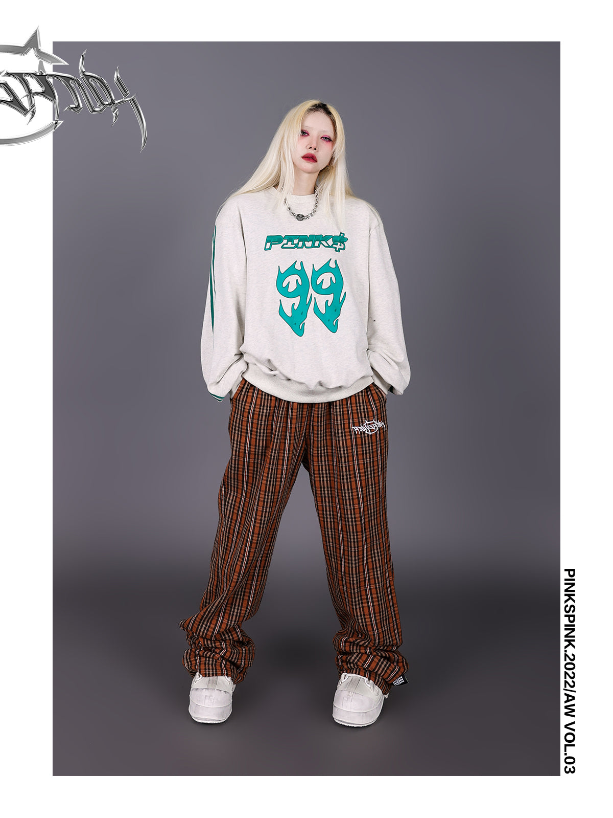 Plaid Casual Wide Pants