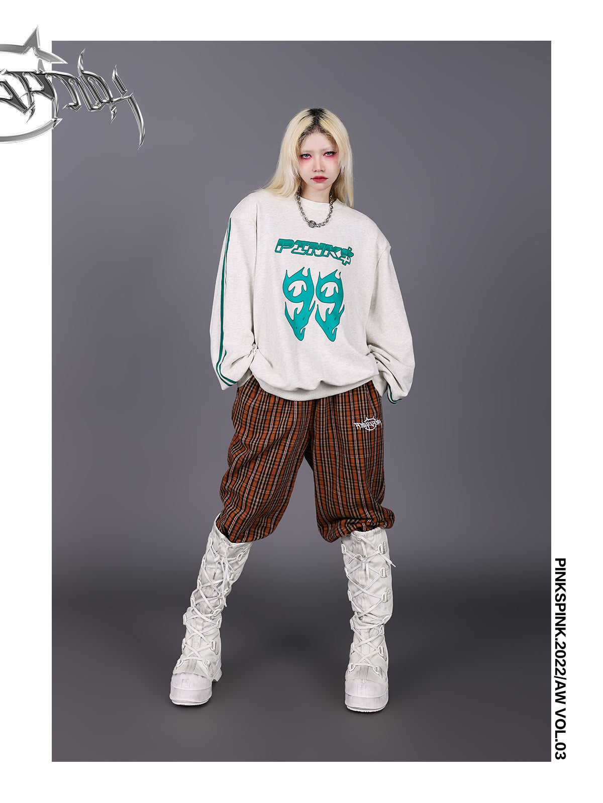 Plaid Casual Wide Pants