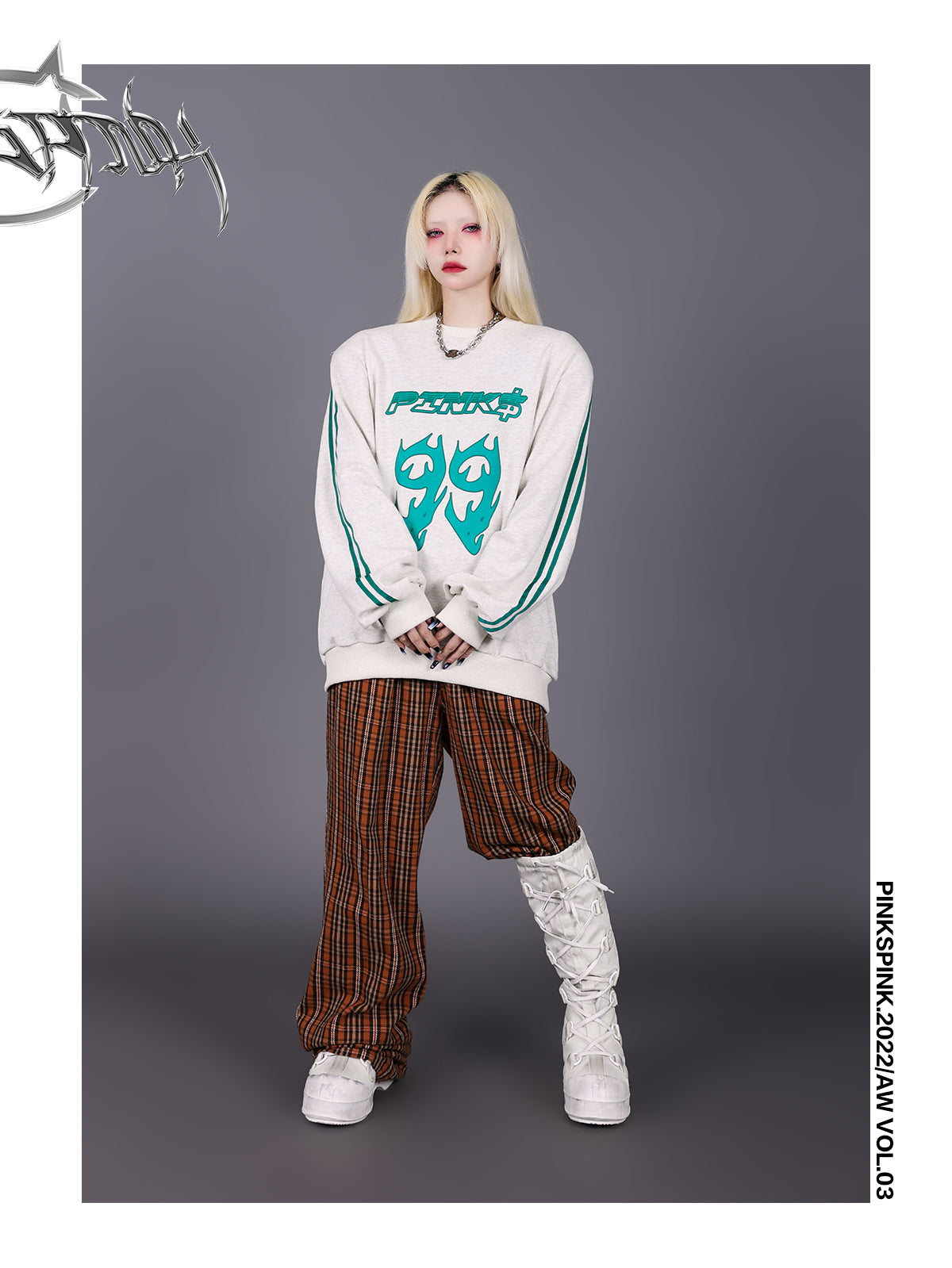 Plaid Casual Wide Pants