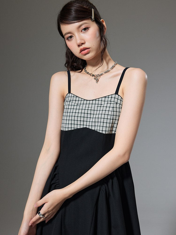 Ribbon Plaid Flare short Jacket One-piece