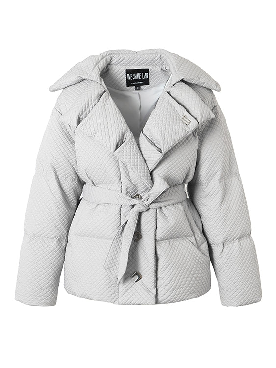 Stickst Stickränder kurzer Down-Jacket