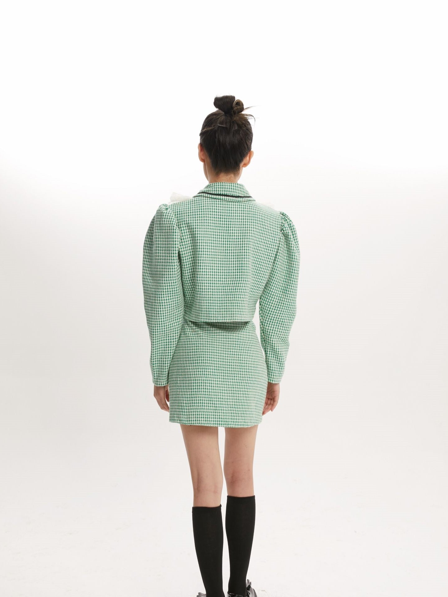 니치 격동 레이스 프릴 블라우스 스커트