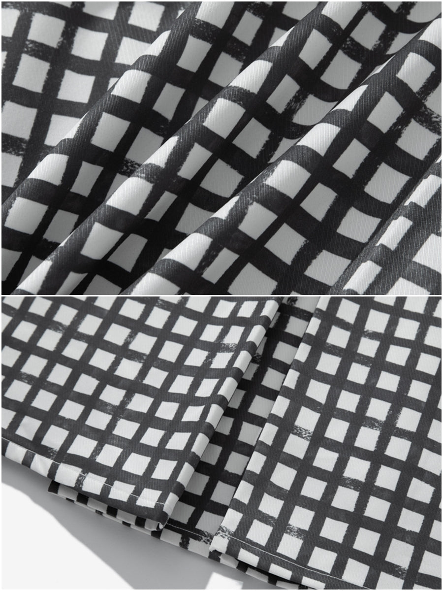 Scheckte mit mittlerer Flare Jacke Rock geschnitten