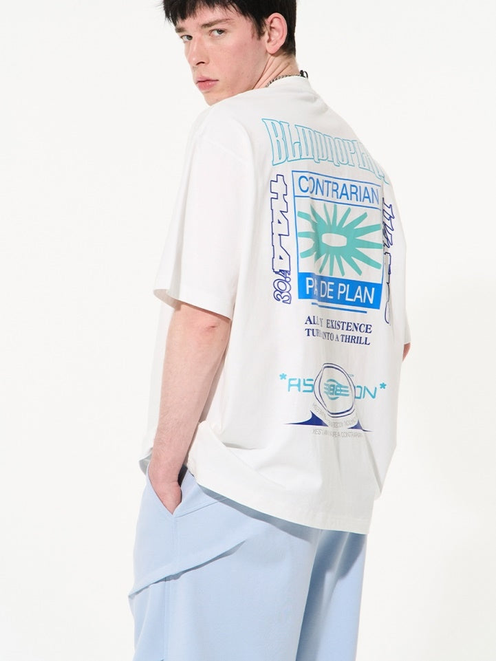 UNISEX BACK-PRINT OVERSIZE CASUAL T -shirt