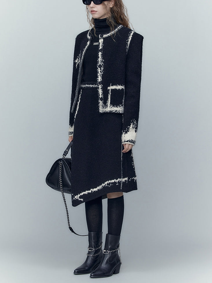 Chain Leather Low-heel Short-Boots