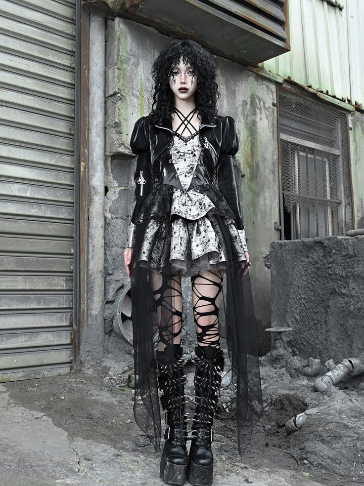 Gothic Princess Dress CIFFON Fluffy Cosplay ONE-PIECE