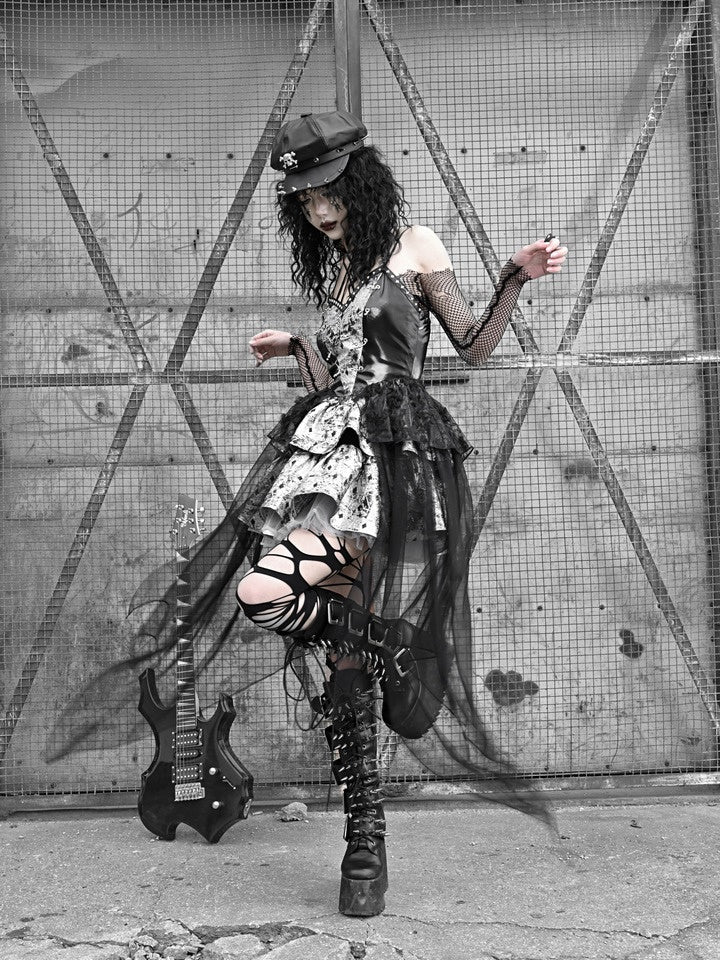 Gothic Princess Dress CIFFON Fluffy Cosplay ONE-PIECE