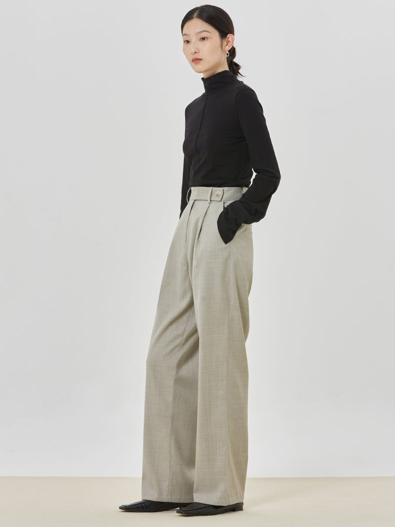 Wide-leg Simple Loose Slacks Pants - ForPoem – ARCANA ARCHIVE