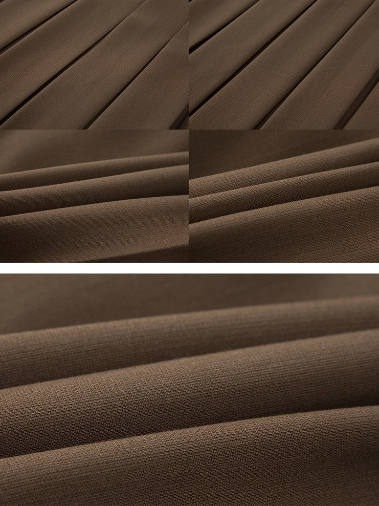 Girly Checked College PLEATS FLARE ONE-PIECE