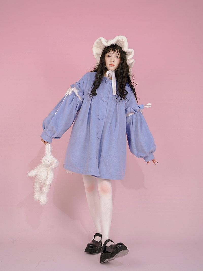 Ribbon niedliche girly Spitzenkragenmantel