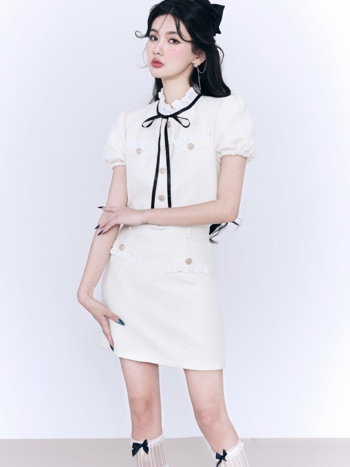 Tweed Feminine Classical Tops & Rock