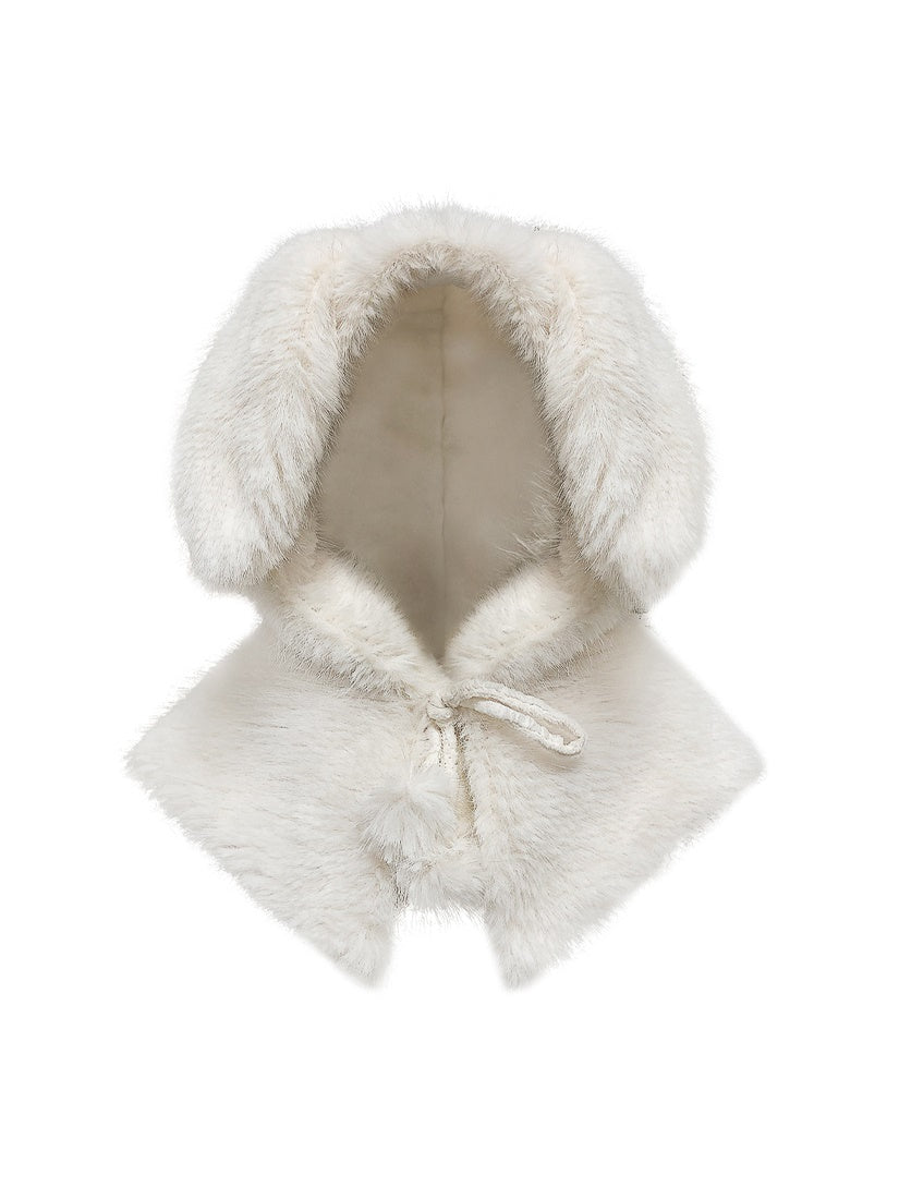 Hood-warmer Rabbit-ear Fur Hat