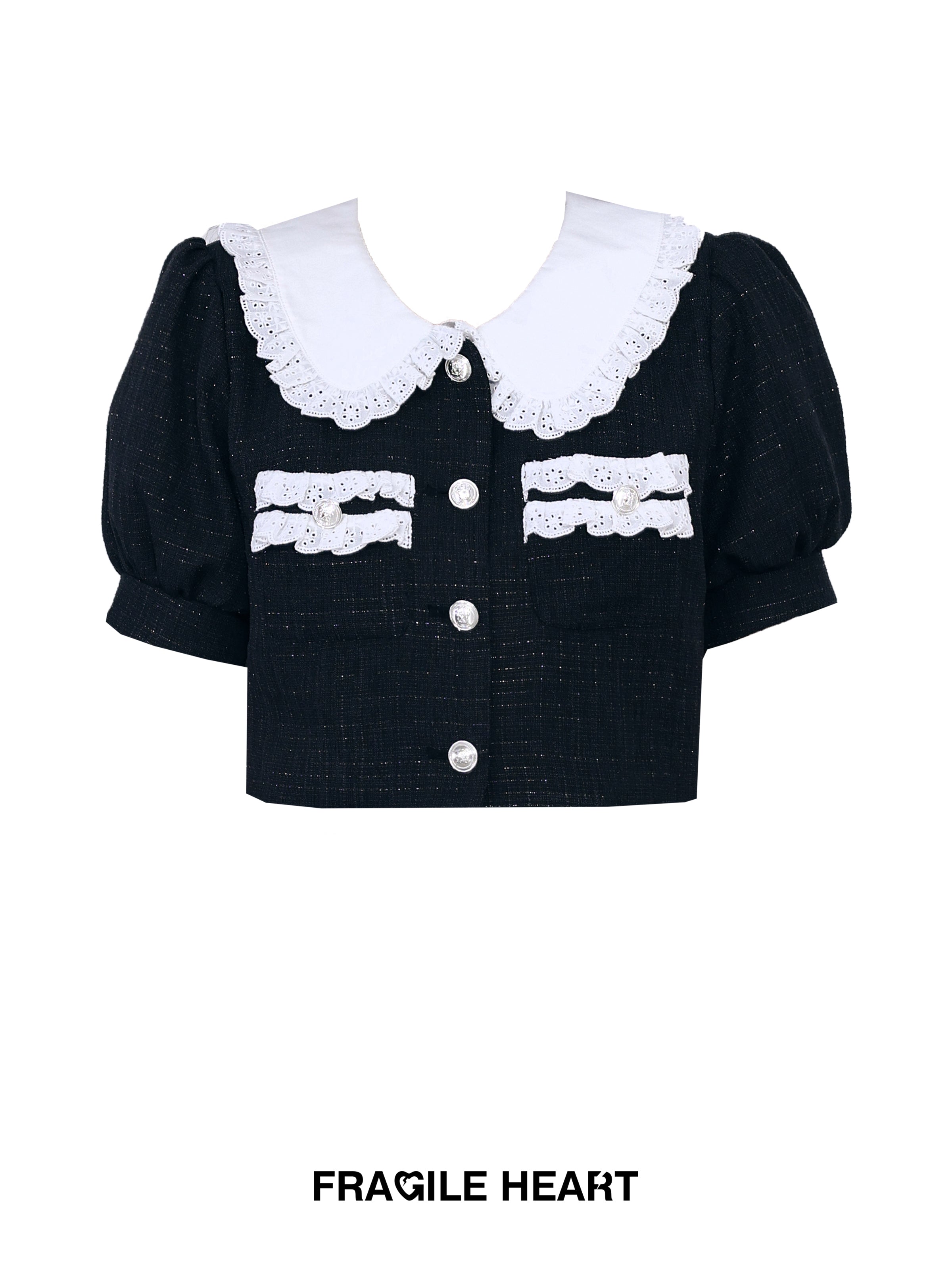 Lace Cute Frill Lace Blouse&Skirt