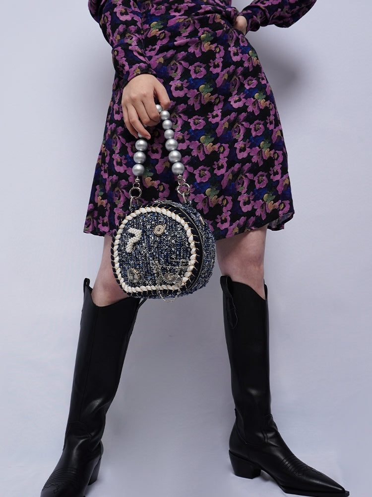 Duftrundkette Schulterperlbeutel