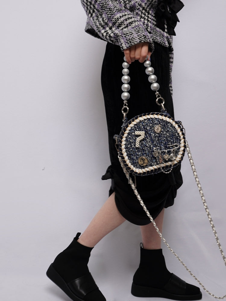 Duftrundkette Schulterperlbeutel